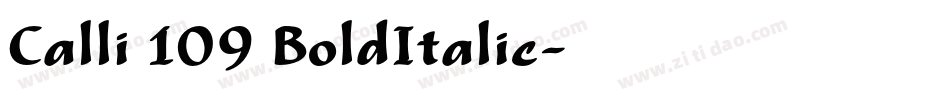 Calli 109 BoldItalic字体转换